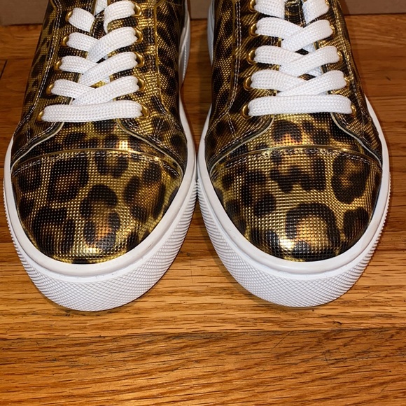 SOLD Christian Louboutin Vieirissima Leopard Printed Leather Sneakers - Picture 11 of 14